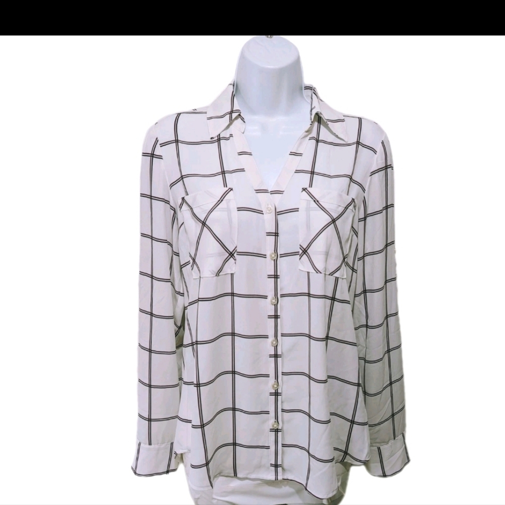 Express The Portofino Shirt S Striped Button Down Long Sleeve Corpcore Professio